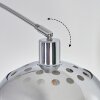 Baloca Lampadaire Chrome, Noir, 1 lumière