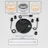 Koyoto Suspension, Boule lumineuse, Suspension Ambre, Clair, Fumé, 3 lumières