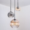 Koyoto Suspension, Boule lumineuse, Suspension Ambre, Clair, Fumé, 3 lumières