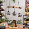 Ripoll Suspension, Boule lumineuse, Suspension Écru, Noir, 3 lumières