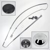 Baloca Lampadaire, Lampadaires arc Chrome, Noir, 1 lumière