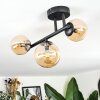 Chehalis Plafonnier, Boule lumineuse Ambre, 3 lumières