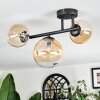 Chehalis Plafonnier, Boule lumineuse Ambre, Clair, 3 lumières