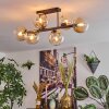 Gastor Plafonnier, Boule lumineuse Ambre, Clair, 6 lumières