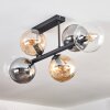 Gastor Plafonnier, Boule lumineuse Ambre, Clair, Fumé, 6 lumières