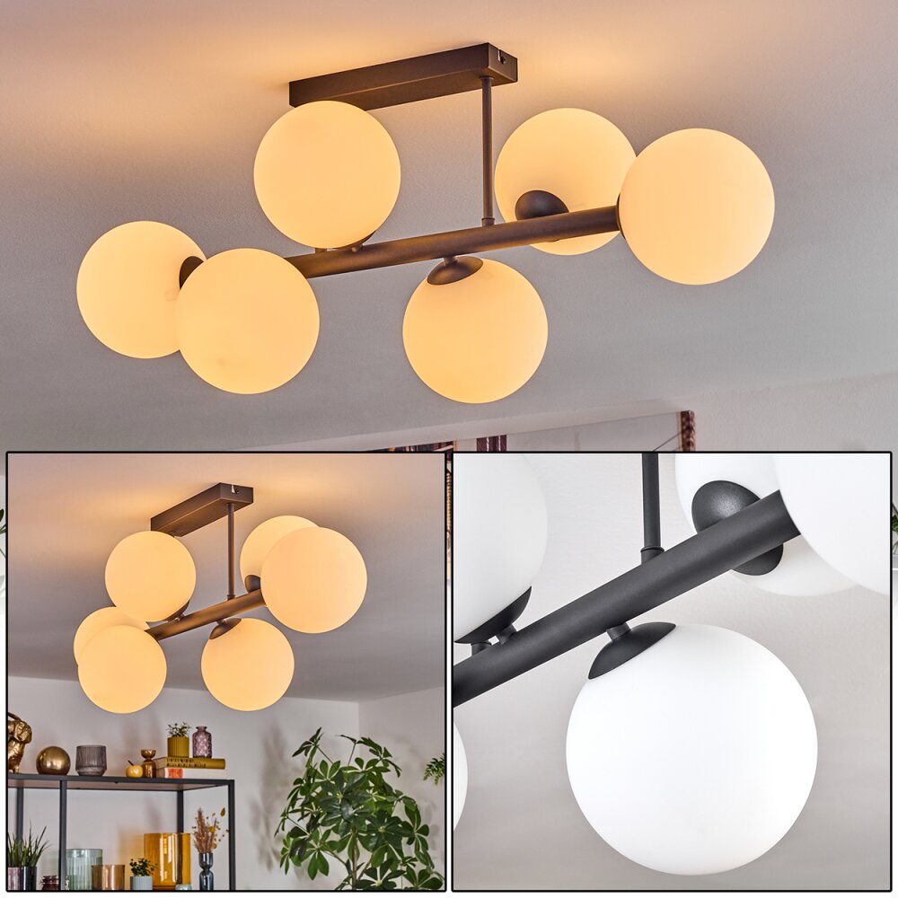 Gastor Plafonnier, Boule lumineuse Blanc, 6 lumières main product photo