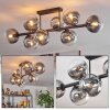 Gastor Plafonnier, Boule lumineuse Clair, Fumé, 8 lumières