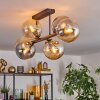 Gastor Plafonnier, Boule lumineuse Ambre, Fumé, 6 lumières