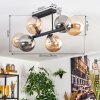 Gastor Plafonnier, Boule lumineuse Ambre, Fumé, 6 lumières