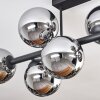 Gastor Plafonnier, Boule lumineuse Chrome, Fumé, 8 lumières