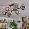 Gastor Plafonnier, Boule lumineuse Chrome, Fumé, 8 lumières