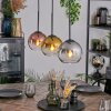 Koyoto Suspension, Boule lumineuse, Suspension Chrome, Or, Clair, Cuivré, Fumé, 3 lumières