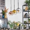 Koyoto Suspension, Boule lumineuse, Suspension Chrome, Or, Clair, Cuivré, Fumé, 3 lumières