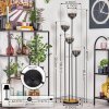 Gastor Lampadaire 30 cm Bois foncé, Noir, 4 lumières