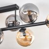 Gastor Plafonnier, Boule lumineuse Ambre, Fumé, 8 lumières