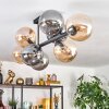 Gastor Plafonnier, Boule lumineuse Ambre, Fumé, 8 lumières