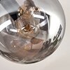 Chehalis Plafonnier, Boule lumineuse Ambre, Fumé, 10 lumières