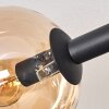 Gastor Plafonnier, Boule lumineuse Ambre, Fumé, 10 lumières