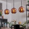 Koyoto Suspension, Boule lumineuse, Suspension Cuivré, 3 lumières