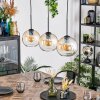 Koyoto Suspension, Boule lumineuse, Suspension Ambre, Clair, 3 lumières