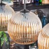 Koyoto Suspension, Boule lumineuse, Suspension Ambre, 3 lumières