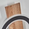 Besperia Applique murale LED Couleur bois, Noir, 1 lumière