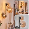 Chehalis Boule lumineuse, Applique murale Ambre, 3 lumières
