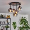 Gastor Plafonnier, Boule lumineuse 45 cm Clair, Fumé, 5 lumières