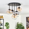 Gastor Plafonnier, Boule lumineuse 45 cm Ambre, Clair, Fumé, 5 lumières