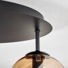 Gastor Plafonnier, Boule lumineuse 45 cm Ambre, Clair, Fumé, 5 lumières
