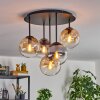 Gastor Plafonnier, Boule lumineuse 45 cm Ambre, Clair, Fumé, 5 lumières