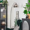 Baloca Lampadaire, Lampadaires arc Nickel mat, Noir, 1 lumière