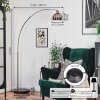 Baloca Lampadaire, Lampadaires arc Nickel mat, Noir, 1 lumière