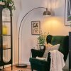 Baloca Lampadaire Nickel mat, Noir, 1 lumière