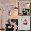 Baloca Lampadaire, Lampadaires arc Cuivre, Noir, 1 lumière