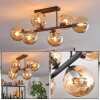 Gastor Plafonnier, Boule lumineuse Ambre, 6 lumières