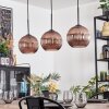 Koyoto Suspension, Boule lumineuse, Suspension Cuivré, 3 lumières