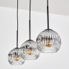 Ripoll Suspension, Boule lumineuse, Suspension Clair, Fumé, 3 lumières