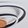 Rapoila Plafonnier LED Couleur bois, Noir, 1 lumière