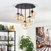 Gastor Plafonnier, Boule lumineuse 45 cm Ambre, Clair, 5 lumières