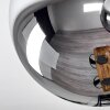 Gastor Plafonnier, Boule lumineuse 45 cm Chrome, Fumé, 5 lumières