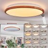 Nogueira Plafonnier, Panel LED Écru, Blanc, 1 lumière, Télécommandes