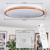 Nogueira Plafonnier, Panel LED Écru, Blanc, 1 lumière, Télécommandes