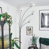 Nikkala Lampadaire Chrome, Blanc, 5 lumières