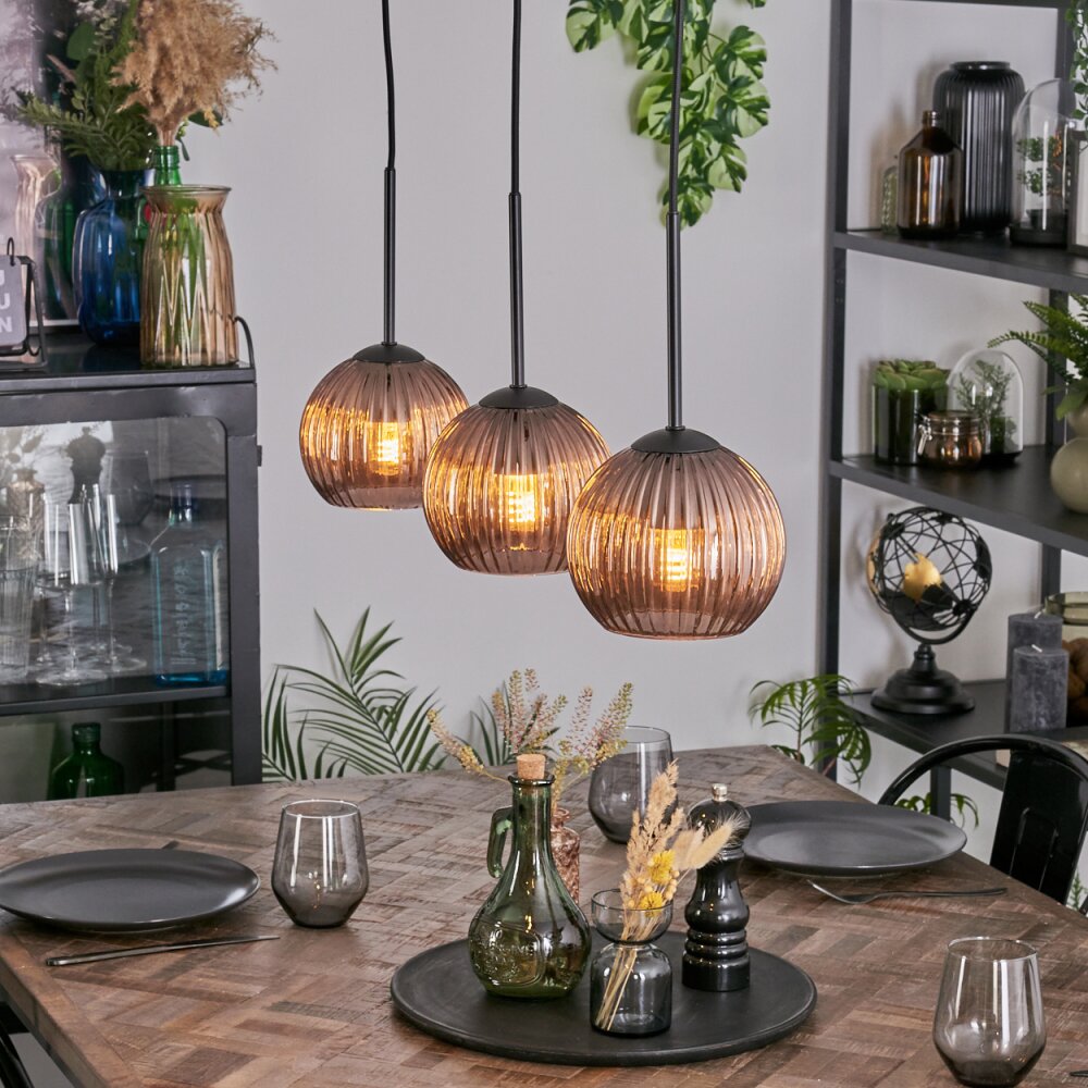 Koyoto Suspension, Boule lumineuse, Suspension Cuivré, 3 lumières main product photo
