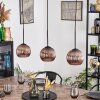Koyoto Suspension, Boule lumineuse, Suspension Cuivré, 3 lumières