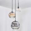 Koyoto Suspension, Boule lumineuse, Suspension, Suspension grappe 30 cm Ambre, Clair, Fumé, 3 lumières