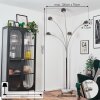 Nikkala Lampadaire Chrome, Blanc, 5 lumières