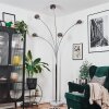 Nikkala Lampadaire Chrome, Blanc, 5 lumières