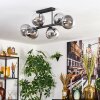Gastor Plafonnier, Boule lumineuse Clair, Fumé, 6 lumières